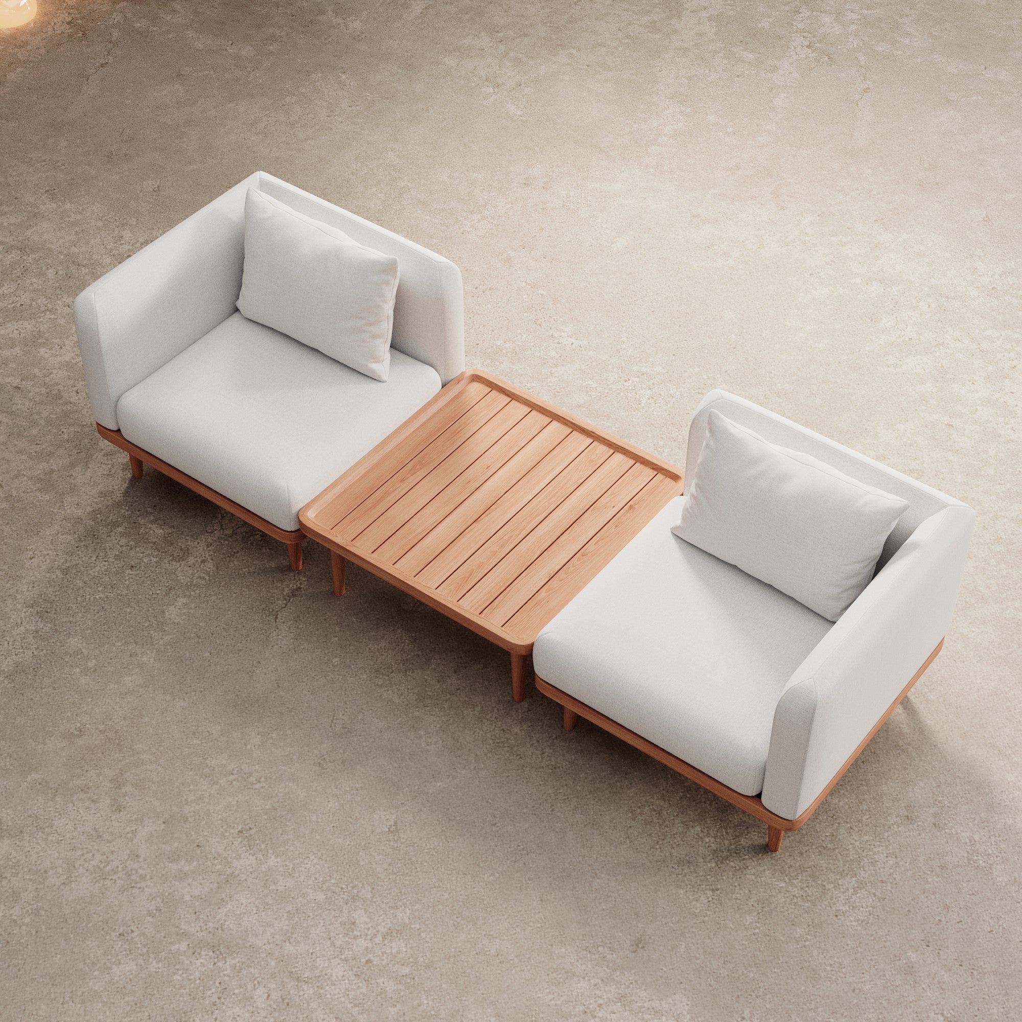 Nouri Aevora Modernes Outdoor Lounge Set mit 2 Modulen & Tisch