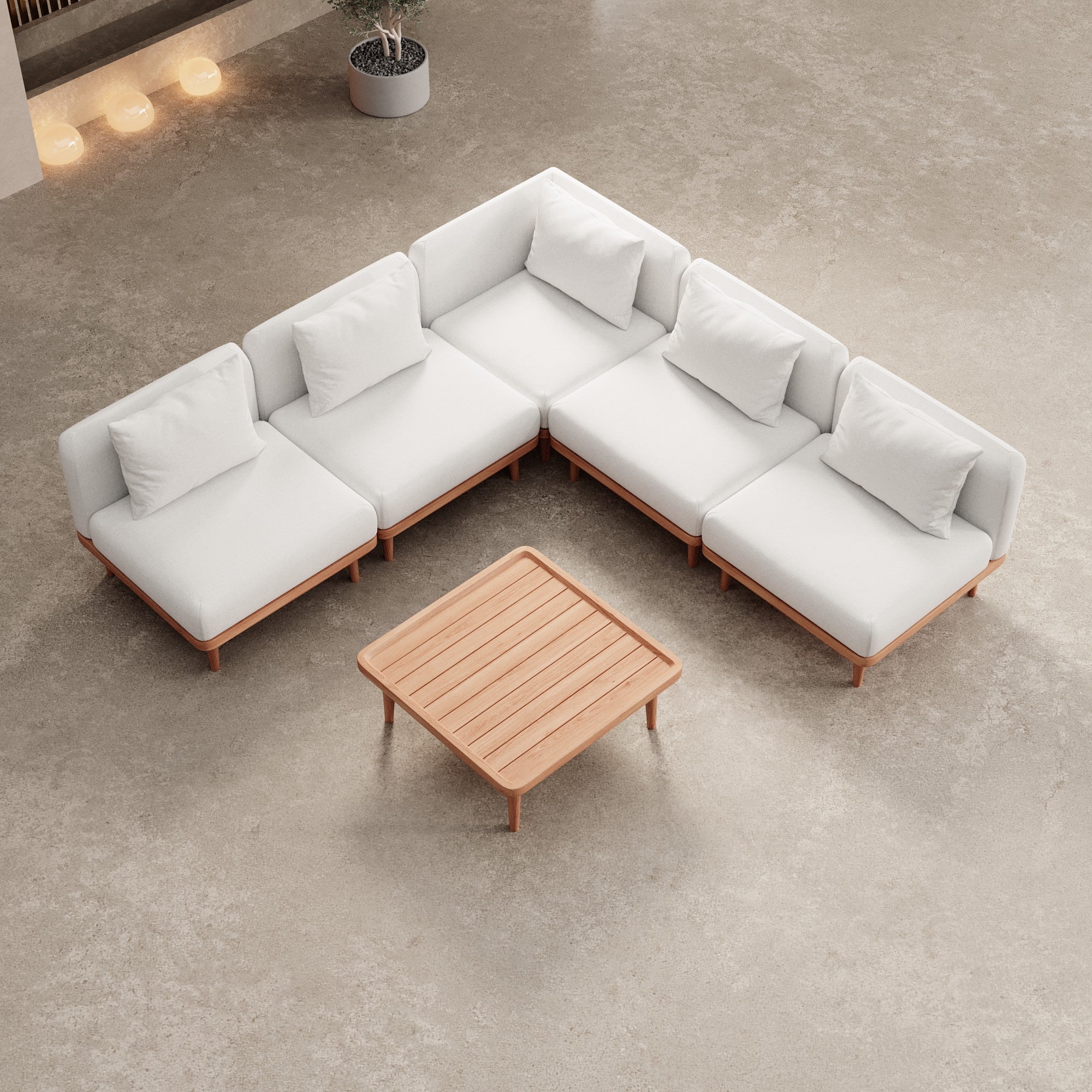 Luxuriöses Nouri Aevora Gartenmodulsofa – Wetterfestes Sunbrella Outdoor Lounge Set