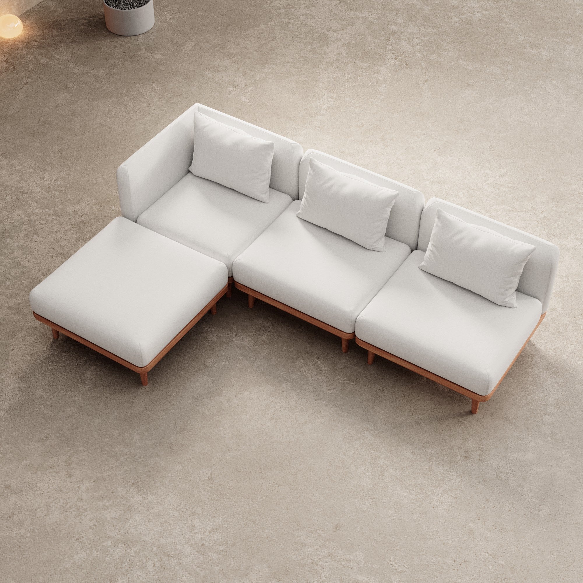 Nouri Aevora Ecklounge Modulgruppe: Wetterfestes Sunbrella Gartensofa für Außenbereich