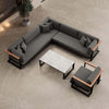 Vayla Luxus Garten Loungegruppe: Ecksofa, Sessel, Tisch – Robustes Aluminium Outdoor-Set