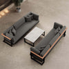 Vayla Luxus Outdoor Lounge Set: 2 Dreisitzer, Tisch, Aluminium, Sunbrella® Polster