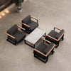Vayla Luxus Outdoor Lounge Set: 4 Aluminium Sessel & Tisch, wetterfest