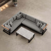 Vayla L-Form Outdoor Loungesofa mit Tisch – Elegantes Aluminium Gartenmöbel Set