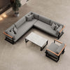 Vayla Luxus Garten Loungegruppe: Ecksofa, Sessel, Tisch – Robustes Aluminium Outdoor-Set
