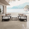 Vayla Luxus Outdoor Lounge Set: 4 Aluminium Sessel & Tisch, wetterfest