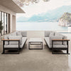 Vayla Luxus Outdoor Lounge Set: 2 Dreisitzer, Tisch, Aluminium, Sunbrella® Polster