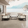 Vayla Luxus Outdoor Lounge Set: 4 Aluminium Sessel & Tisch, wetterfest