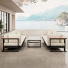 Vayla Luxus Outdoor Lounge Set: 2 Dreisitzer, Tisch, Aluminium, Sunbrella® Polster