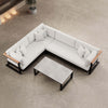 Vayla L-Form Outdoor Loungesofa mit Tisch – Elegantes Aluminium Gartenmöbel Set