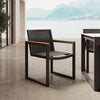 Luxuriöses 2er Set Vayla Gartenstuhl mit Armlehnen, Outdoor Aluminium Robinienholz, Aevora Kollektion
