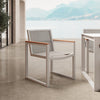 4er-Set Vayla Gartenstühle mit Armlehnen, Aluminium und Robinienholz