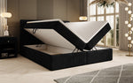 Lade das Bild in den Galerie-Viewer, Luxuriöses Cord-Boxspringbett mit Integriertem Stauraum: Ultimativer Schlafkomfort und Eleganz
