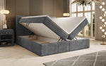 Lade das Bild in den Galerie-Viewer, Luxuriöses Cord-Boxspringbett mit Integriertem Stauraum: Ultimativer Schlafkomfort und Eleganz

