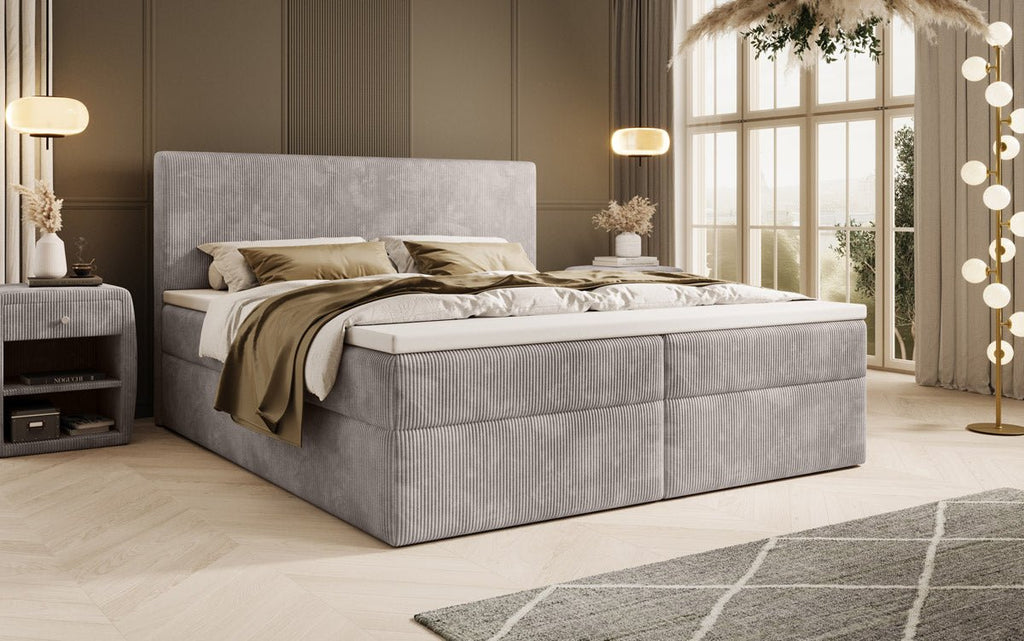 Luxuriöses Cord-Boxspringbett mit Integriertem Stauraum: Ultimativer Schlafkomfort und Eleganz