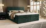 Lade das Bild in den Galerie-Viewer, Luxuriöses Cord-Boxspringbett mit Integriertem Stauraum: Ultimativer Schlafkomfort und Eleganz
