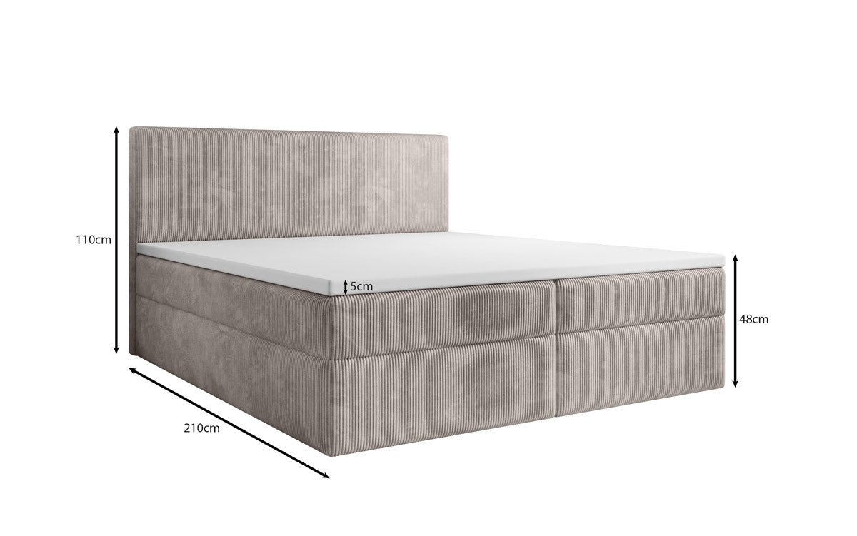 Luxuriöses Cord-Boxspringbett mit Integriertem Stauraum: Ultimativer Schlafkomfort und Eleganz