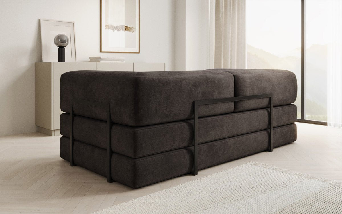 Luxuriöses "Lazy" 3-Sitzer Samt Designer Sofa mit Schlaffunktion und Stauraum