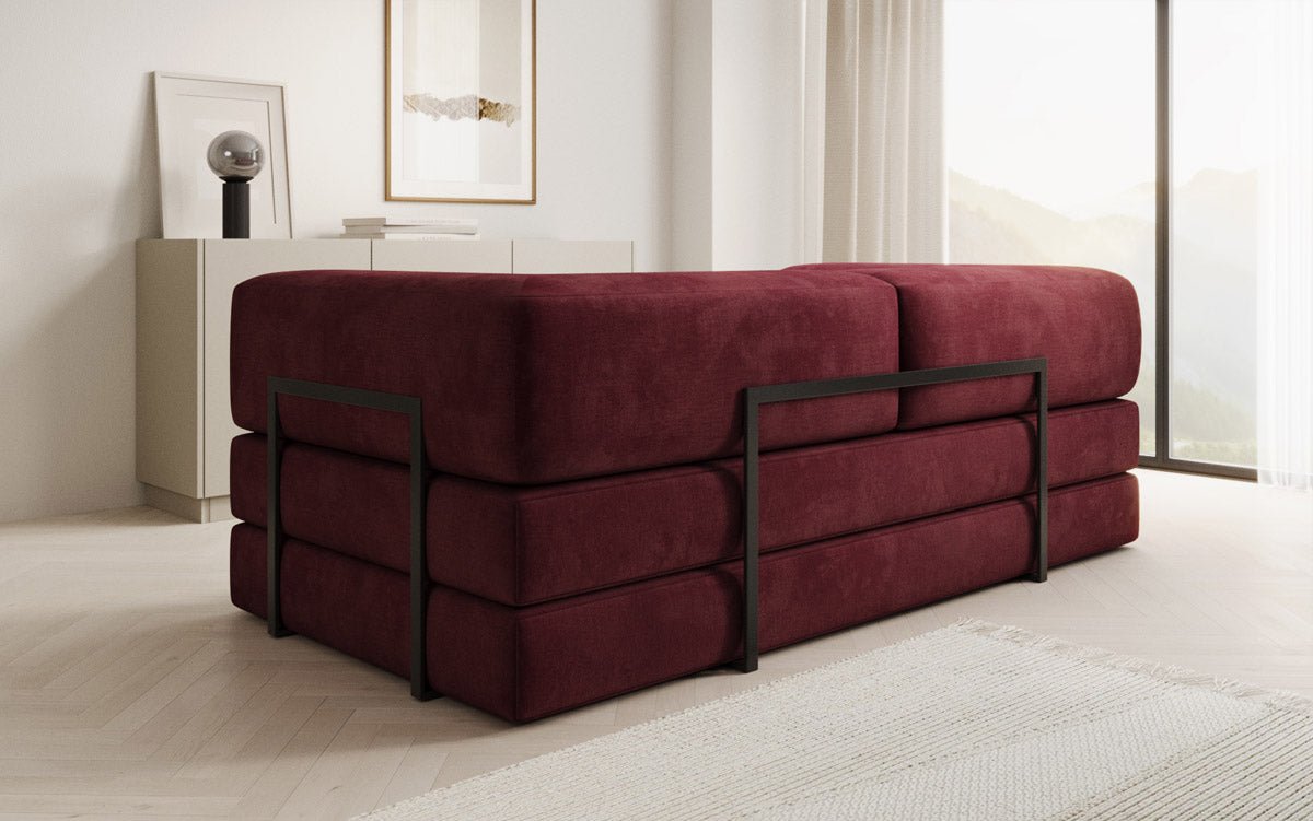 Luxuriöses "Lazy" 3-Sitzer Samt Designer Sofa mit Schlaffunktion und Stauraum