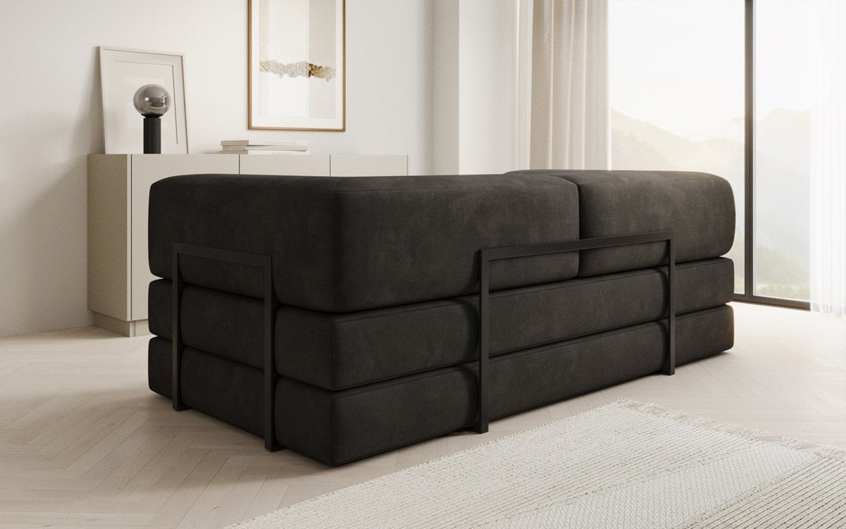 Luxuriöses "Lazy" 3-Sitzer Samt Designer Sofa mit Schlaffunktion und Stauraum