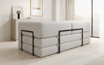 Lade das Bild in den Galerie-Viewer, Luxuriöses Designer Lazy 3-Sitzer Schlafsofa mit Bouclé-Stoff und Stauraum
