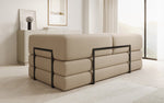 Lade das Bild in den Galerie-Viewer, Luxuriöses Designer Lazy 3-Sitzer Schlafsofa mit Bouclé-Stoff und Stauraum

