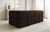 Luxuriöses Designer Lazy 3-Sitzer Schlafsofa mit Bouclé-Stoff und Stauraum