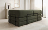 Luxuriöses Designer Lazy 3-Sitzer Schlafsofa mit Bouclé-Stoff und Stauraum
