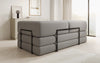 Luxuriöses Designer Lazy 3-Sitzer Schlafsofa mit Bouclé-Stoff und Stauraum
