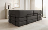 Luxuriöses Designer Lazy 3-Sitzer Schlafsofa mit Bouclé-Stoff und Stauraum