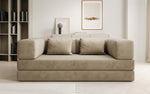 Lade das Bild in den Galerie-Viewer, Luxuriöses &quot;Lazy&quot; 3-Sitzer Samt Designer Sofa mit Schlaffunktion und Stauraum
