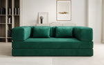 Lade das Bild in den Galerie-Viewer, Luxuriöses &quot;Lazy&quot; 3-Sitzer Samt Designer Sofa mit Schlaffunktion und Stauraum
