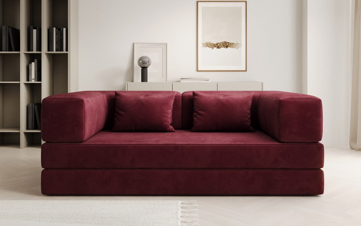 Luxuriöses "Lazy" 3-Sitzer Samt Designer Sofa mit Schlaffunktion und Stauraum