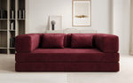Lade das Bild in den Galerie-Viewer, Luxuriöses &quot;Lazy&quot; 3-Sitzer Samt Designer Sofa mit Schlaffunktion und Stauraum
