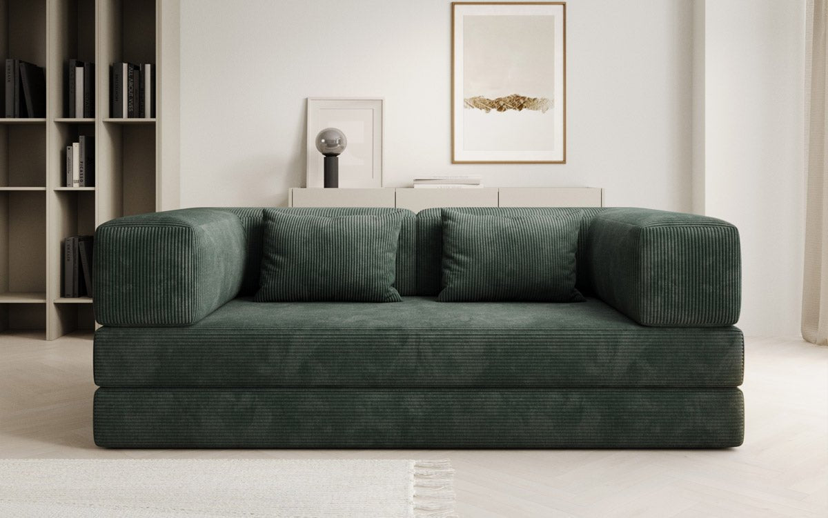 Elegantes, Modernes 3-Sitzer Cordsofa Lazy: Komfort, Schlaffunktion & Praktischer Stauraum