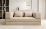 Lade das Bild in den Galerie-Viewer, Luxuriöses Designer Lazy 3-Sitzer Schlafsofa mit Bouclé-Stoff und Stauraum
