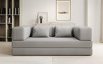 Lade das Bild in den Galerie-Viewer, Luxuriöses Designer Lazy 3-Sitzer Schlafsofa mit Bouclé-Stoff und Stauraum

