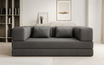 Lade das Bild in den Galerie-Viewer, Luxuriöses Designer Lazy 3-Sitzer Schlafsofa mit Bouclé-Stoff und Stauraum
