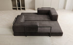 Lade das Bild in den Galerie-Viewer, Luxuriöses &quot;Lazy&quot; 3-Sitzer Samt Designer Sofa mit Schlaffunktion und Stauraum

