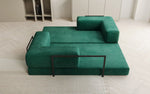 Lade das Bild in den Galerie-Viewer, Luxuriöses &quot;Lazy&quot; 3-Sitzer Samt Designer Sofa mit Schlaffunktion und Stauraum
