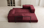 Lade das Bild in den Galerie-Viewer, Luxuriöses &quot;Lazy&quot; 3-Sitzer Samt Designer Sofa mit Schlaffunktion und Stauraum

