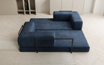 Lade das Bild in den Galerie-Viewer, Luxuriöses &quot;Lazy&quot; 3-Sitzer Samt Designer Sofa mit Schlaffunktion und Stauraum
