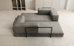 Lade das Bild in den Galerie-Viewer, Luxuriöses &quot;Lazy&quot; 3-Sitzer Samt Designer Sofa mit Schlaffunktion und Stauraum
