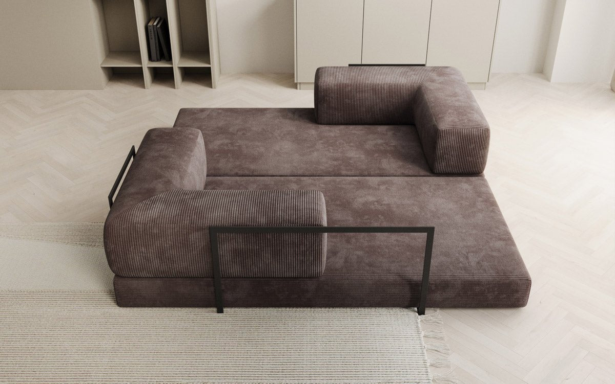 Elegantes, Modernes 3-Sitzer Cordsofa Lazy: Komfort, Schlaffunktion & Praktischer Stauraum
