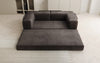 Luxuriöses "Lazy" 3-Sitzer Samt Designer Sofa mit Schlaffunktion und Stauraum