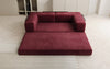 Luxuriöses "Lazy" 3-Sitzer Samt Designer Sofa mit Schlaffunktion und Stauraum