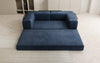 Luxuriöses "Lazy" 3-Sitzer Samt Designer Sofa mit Schlaffunktion und Stauraum