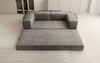 Luxuriöses "Lazy" 3-Sitzer Samt Designer Sofa mit Schlaffunktion und Stauraum