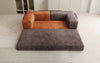 Luxuriöses 3-Sitzer Lazy Cord Sofa Rostrot mit Schlaffunktion