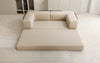 Luxuriöses Designer Lazy 3-Sitzer Schlafsofa mit Bouclé-Stoff und Stauraum