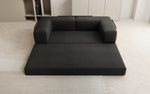 Lade das Bild in den Galerie-Viewer, Luxuriöses Designer Lazy 3-Sitzer Schlafsofa mit Stauraum in Bouclé
